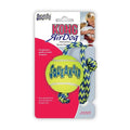 KONG - Squeakair Ball with Rope - Dog Toy Premium Squeak Tennis Balls, Gentle on Teeth - For Medium Dogs