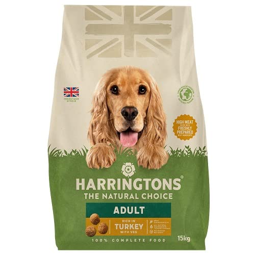 Harringtons Complete Dry Adult Dog Food Turkey & Veg 15 kg - Made with all Natural Ingredients