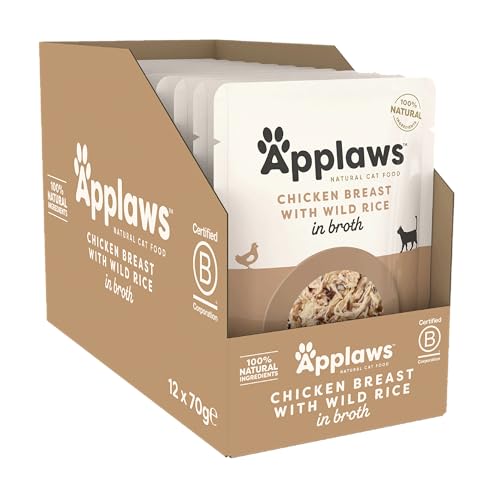 Applaws Natural Cat Food Chicken Breast with Rice Wet (Pack of 12,70g)