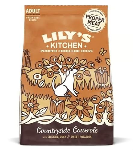 Lily's Kitchen Countryside Casserole with Chicken, Duck & Sweet Potatoes Adult Dry Dog Food - 1KG