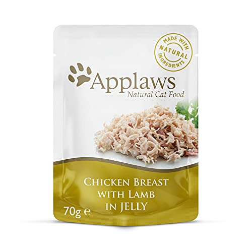 Applaws Cat Pouch Chicken with Lamb in Jelly, 70 g, Pack of 16