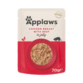 Applaws Natural Wet Food for Adult Cats Chicken and Beef in Jelly - 16 x 70g Pouches