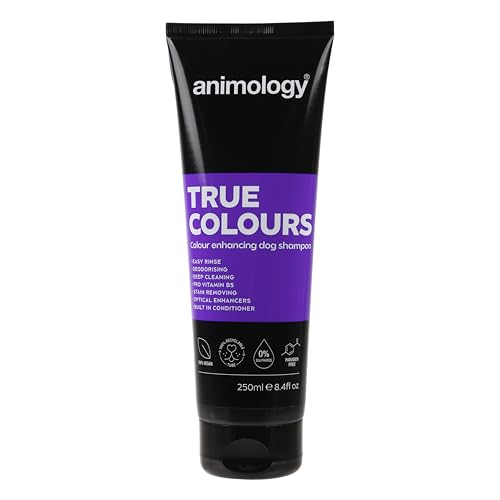 Animology True Colours Dog Shampoo – 250ml Color Enhancing Pet Wash – Brightening & Deep Cleaning Formula – pH Balanced, Easy Rinse, Pro-Vitamin B5 Enriched