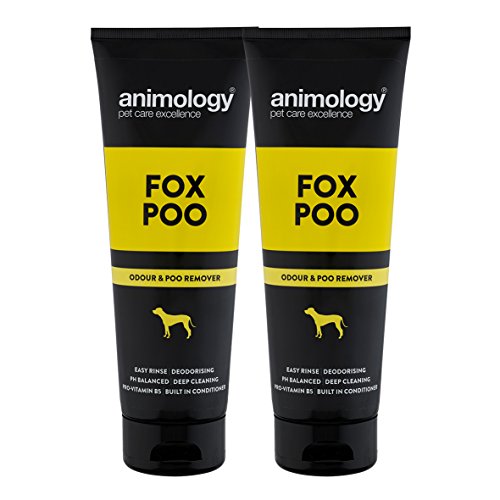 Animology Fox Poo Shampoo For Dogs | With Conditioners and Pro-Vitamin B5 | Odour Removing Shampoo | Suitable For All Coats and Skin Types Including Sensitive Skin | 250ml 2 Pack