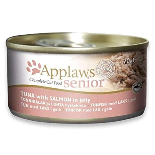 Applaws Cat Wet Food Senior Tuna with Salmon in Jelly Tin (70g,12cans)