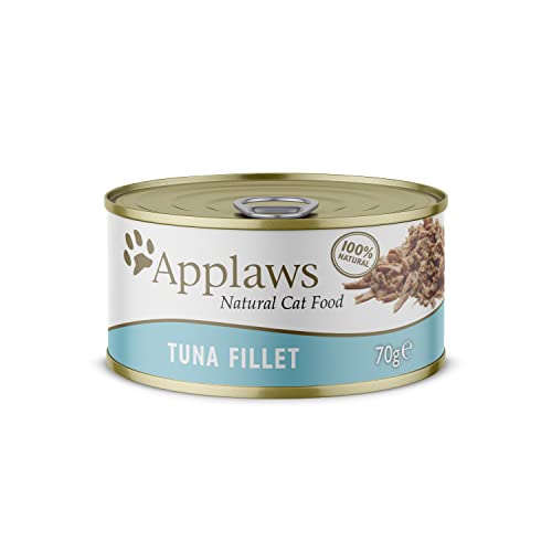 Applaws 100% Natural Wet Cat Food 24 x 70g Tuna Fillet Tins in Broth