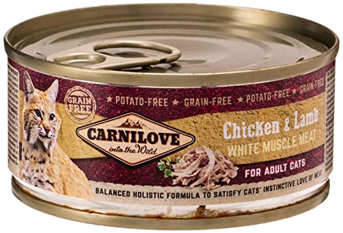 Carnilove Chicken & Lamb For Adult Cats (Wet Food Cans) 12X100g