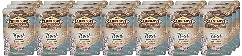 Carnilove Trout enriched with Echinacea for Adult Cats (Wet Food Pouches) 24x85g