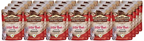 Carnilove Wild Boar enriched with Chamomile for Adult Cats (Wet Food Pouches) 24x85g