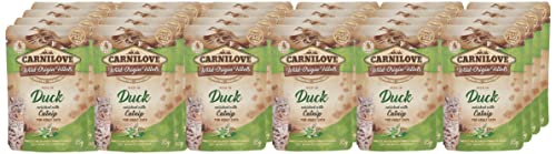 Carnilove Duck enriched with Catnip for Adult Cats (Wet Food Pouches) 24x85g