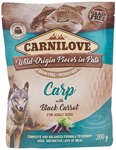 Carnilove Carp With Black Carrot For Adult Dogs (Wet Food Pouches) 12X300g
