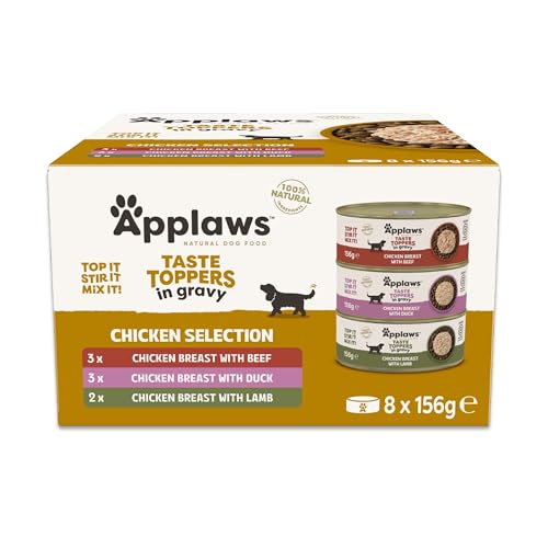 Applaws Natural Wet Dog Food - Sliced Chicken and Meat in Sauce, Cereal Free, 8 x 156g