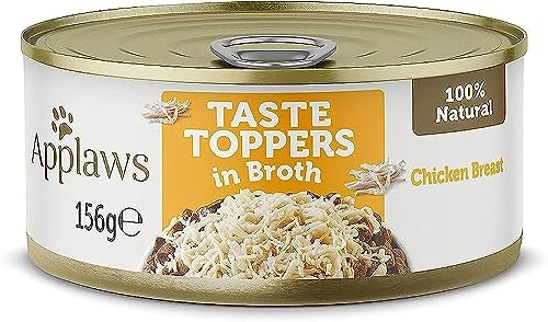 Applaws Taste Topper in Gravy Chicken Breast Dog Food 156 grams Can,(Pack of 12)