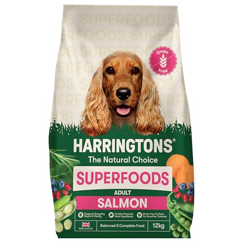 Harringtons Superfoods Complete Grain Free Hypoallergenic Salmon with Veg Dry Adult Dog Food 12kg - Made with All Natural Ingredients