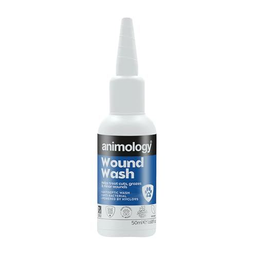 Animology Wound Wash – 50ml Targeted Pet First Aid Spray – Professional Antiseptic Hygiene Wash – pH Balanced, Alcohol-Free & Non-Sting – For Minor Wounds & Scratches