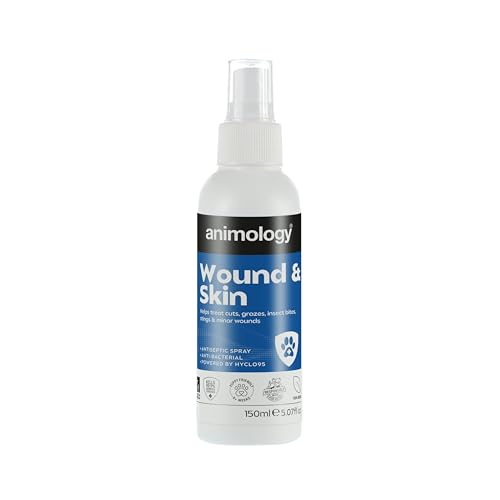 Animology Wound & Skin Dog Spray – 150ml Antiseptic Hygiene Mist – Soothing First Aid & Skin Care - pH Balanced, Alcohol-Free – For Minor Wounds, Scratches & Irritated Skin
