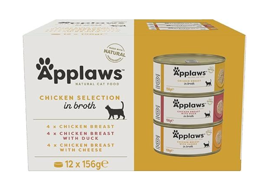 Applaws Chicken Selection Multipack in Broth Cat Wet Food (156g. Can Pack of 12)