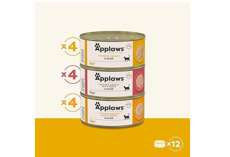 Applaws Chicken Selection Multipack in Broth Cat Wet Food (156g. Can Pack of 12)
