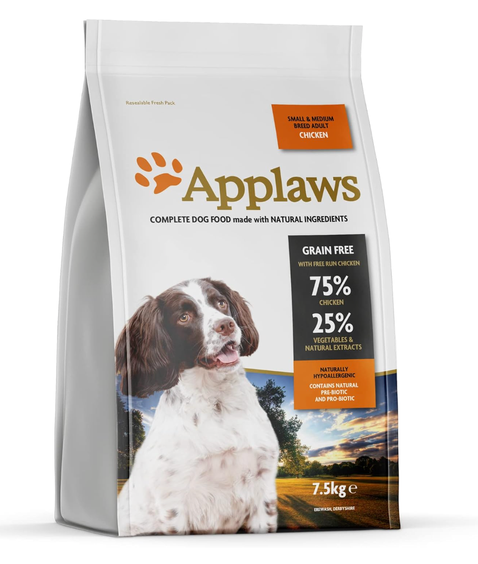 Applaws Chicken Small & Medium Breed Adult Dry Dog Food 7.5KG