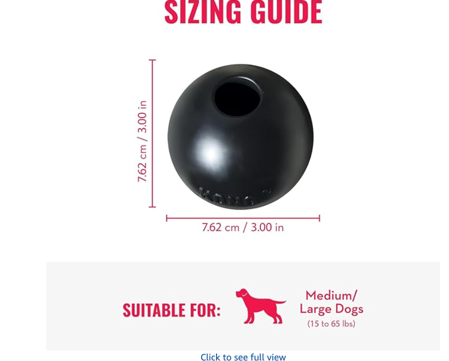 KONG - Extreme Ball - Durable Rubber Dog Toy for Power Chewers, Black - For Medium/Large Dogs