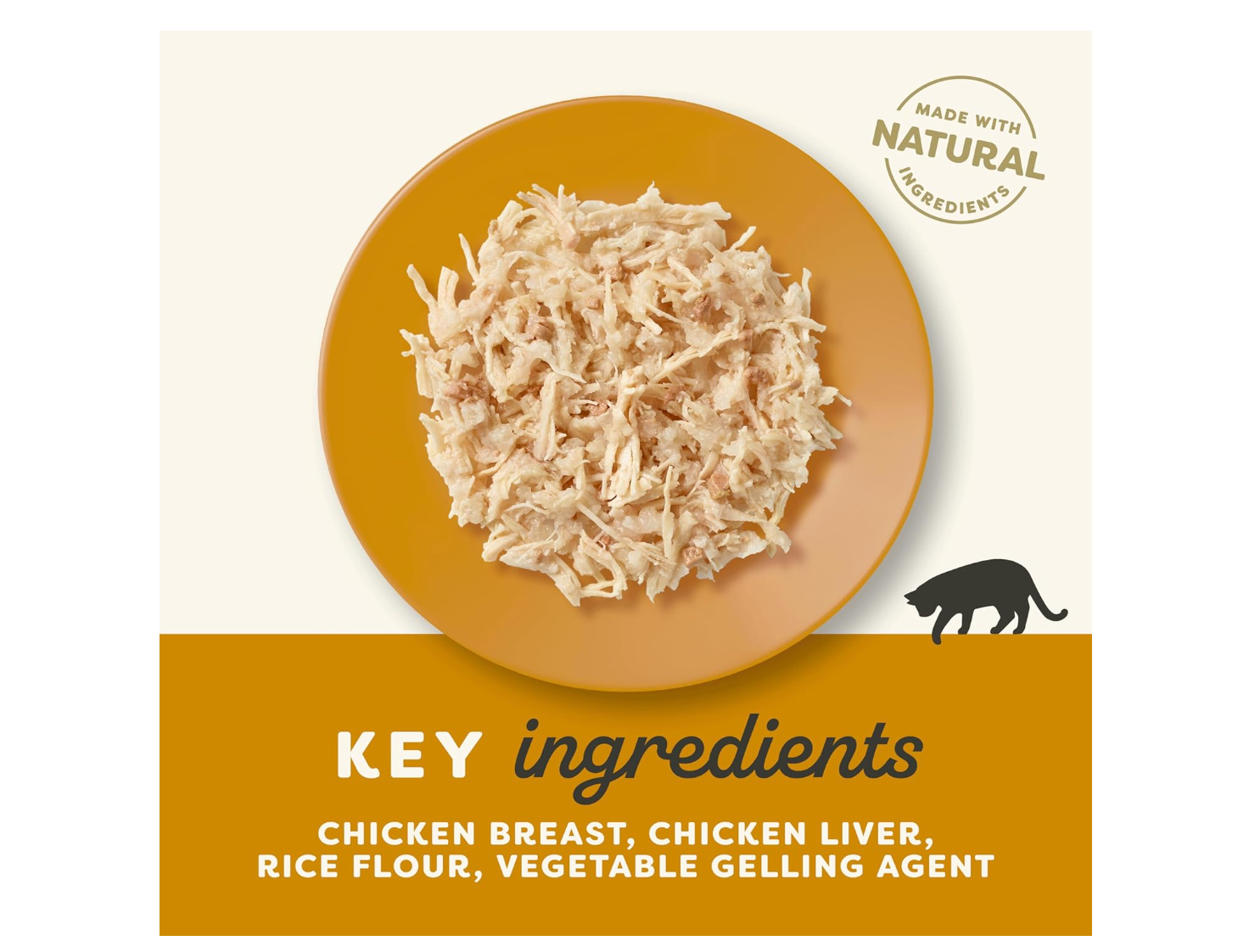 Natural Wet Food for Adult Cats Chicken and Liver in Jelly - 16 x 70g Pouches